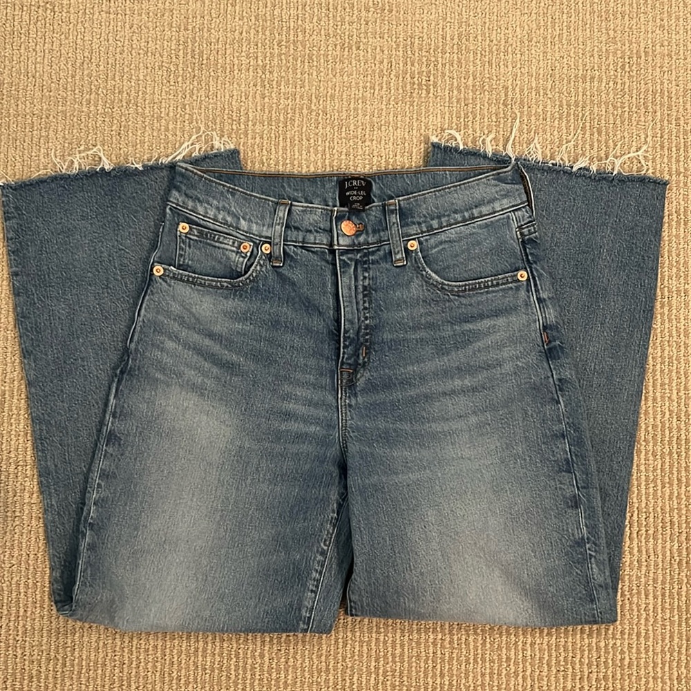 J.Crew Factory wide leg crop jeans